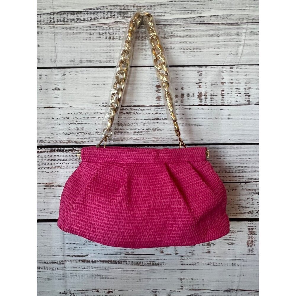 A NEW DAY PINK GOLD PURSE W/ RECYCLED MATERIAL